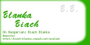 blanka biach business card